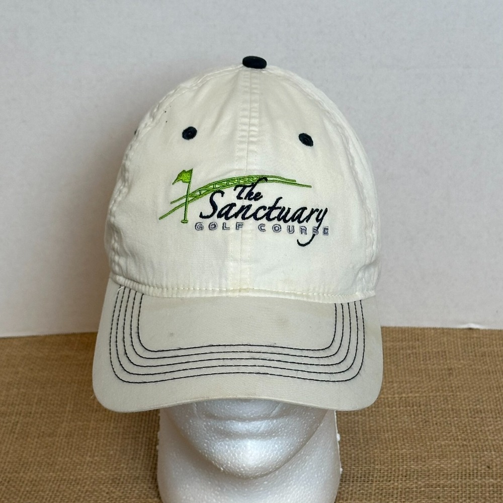 The Sanctuary Golf Course Hat Ahead Lightweight VTG Adjustable Strap‎ Hat White